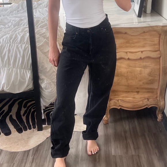 Eddie Bauer Denim - Vintage Eddie Bauer High-Waist Straight Tapered Leg Black Jeans Size 12